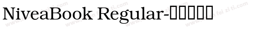 NiveaBook Regular字体转换